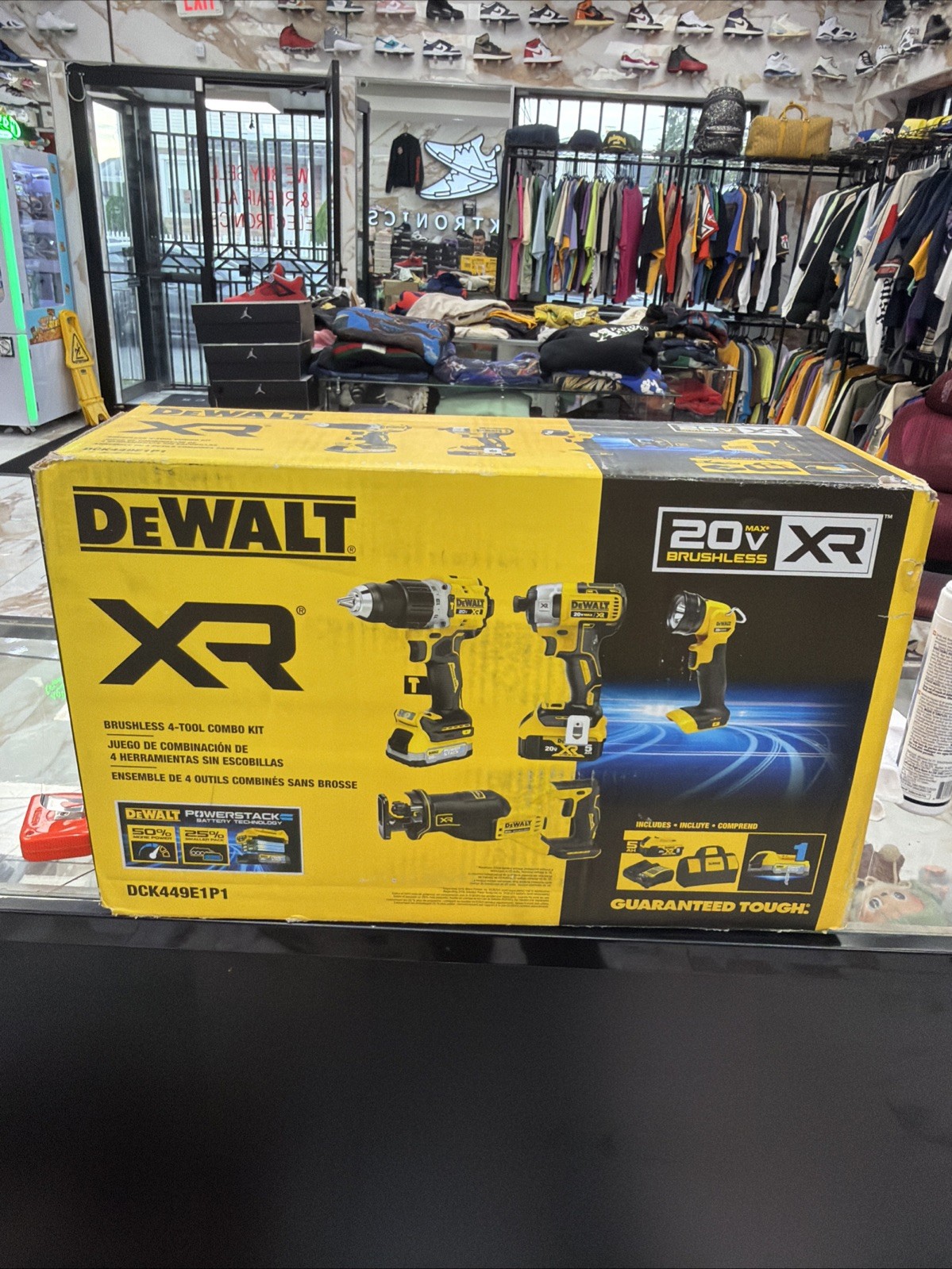 SEALED DeWalt 20V MAX XR Brushless 4 Tool PowerStack Combo Kit DCK449E1P1 2025