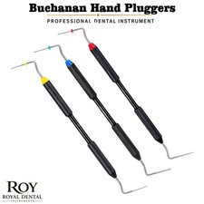 Set of 3 Dental Endo Buchanan Hand Pluggers Tip Fill Obturation 0# 1# 2# picture