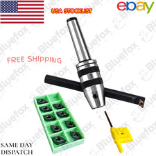 NEW MT3 Fly Cutter with Indexable Boring Bar & 10 DCMT Inserts picture