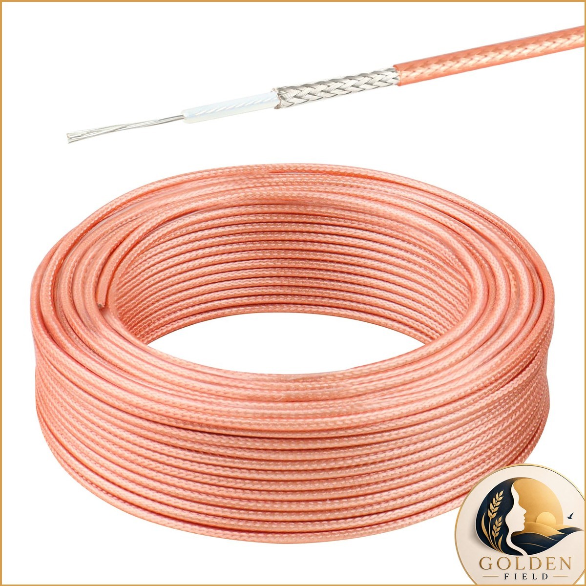 XRDS -RF Coax Cable 100FT Flexible Lightweight Loss RG 316 Coaxial Cable, Brown