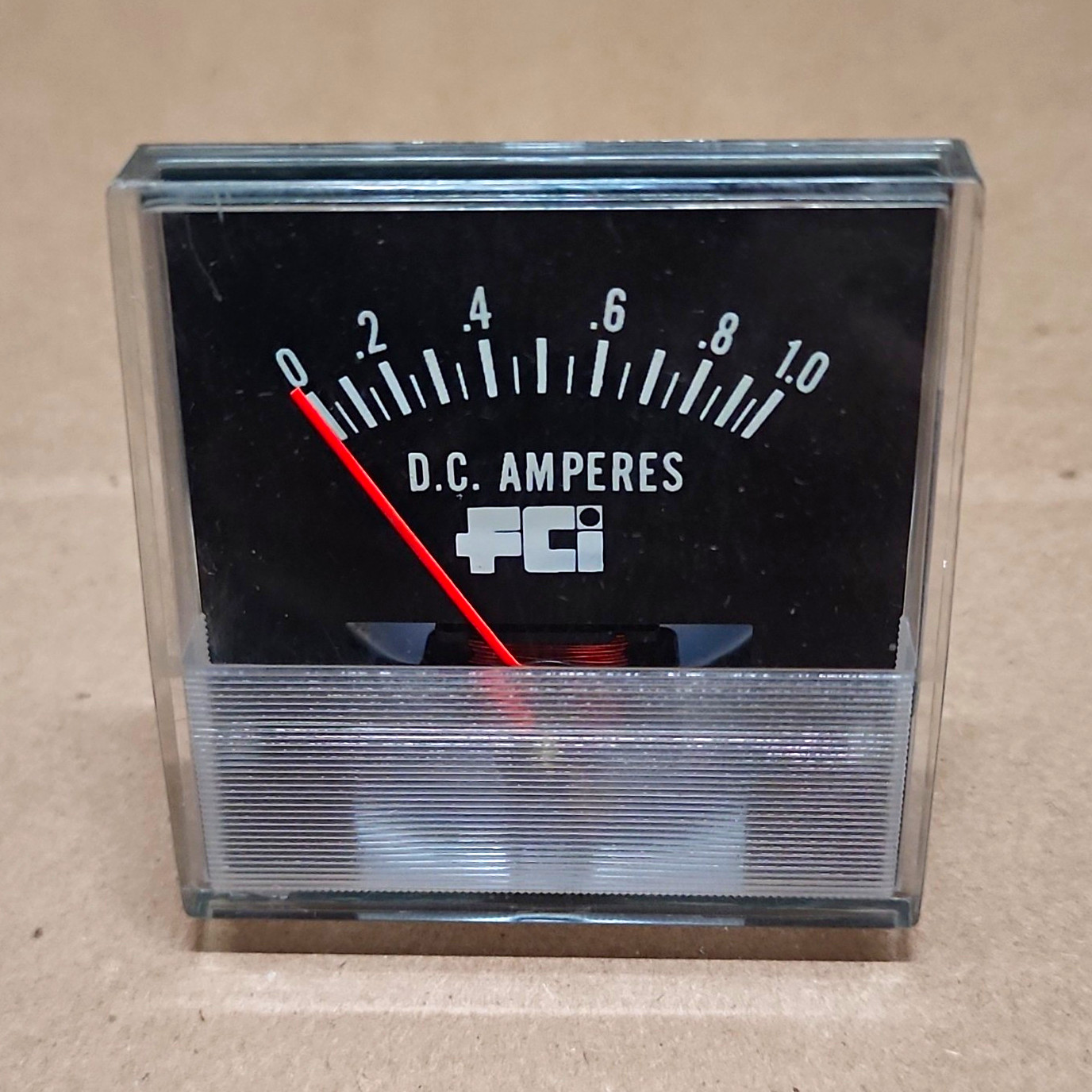 FCI DC Amperes Analog Panel Meter Ammeter Gauge Model/MPN D.C. AMPERES
