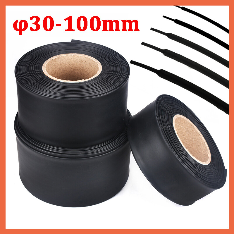Heat Shrink φ30-100mm Heatshrink Tube Electrical Sleeving Cable/wire Tube Black