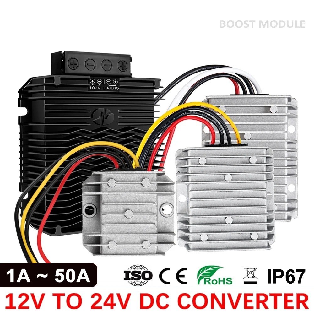 12V 24V 1A 3A 5A 8A 10A 15A 20A 30A 40A 50A DC-DC Boost Step Up Volt Converter