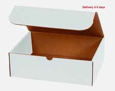 100 - 8x4x4 White Corrugated Shipping Mailer Packing Box Boxes picture