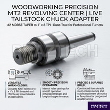 MT2 Revolving Live Center Tailstock Chuck Adapter to 1