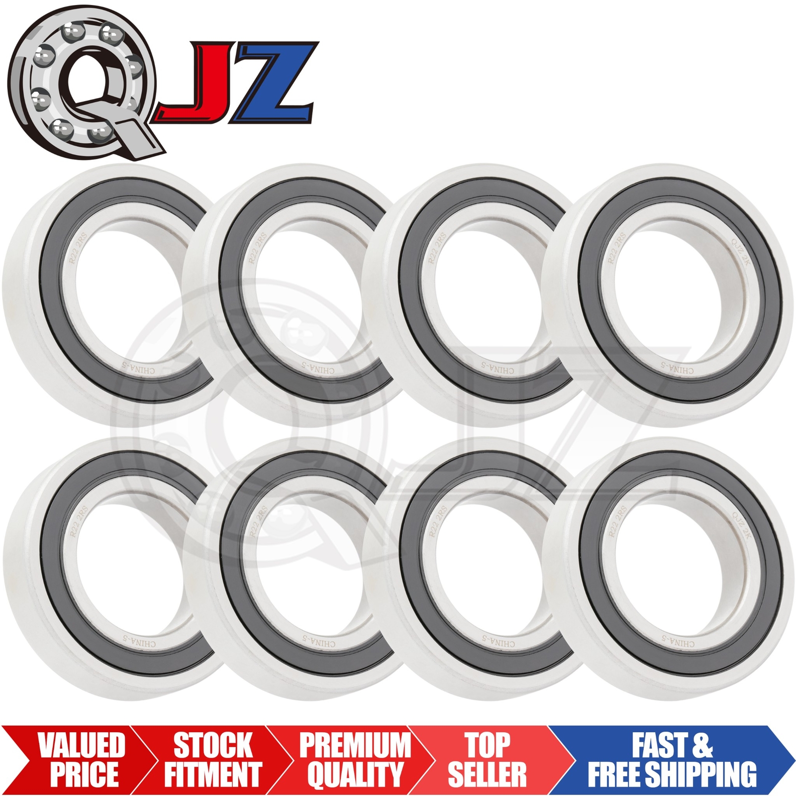 [8-Packs] New R22-2RS Deep Groove Ball Bearing [1.375\