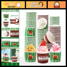120 Pcs 12oz Football Ice Cream Cups - Perfect for Hot & Cold Food, Party Suppli picture