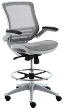 Harwick Evolve All Mesh Heavy Duty Drafting Chair - Platinum Finish [2250D-GY] picture