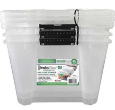 1X Greenmade Instaview 45-Quart Clear  Multi-Use Storage Tote Stackable (3-pack) picture