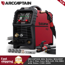 ARCCAPTAIN MIG Welder Pulse MIG200P 7-in-1 Flux Core MIG/Lift TIG/MMA 110V 220V picture