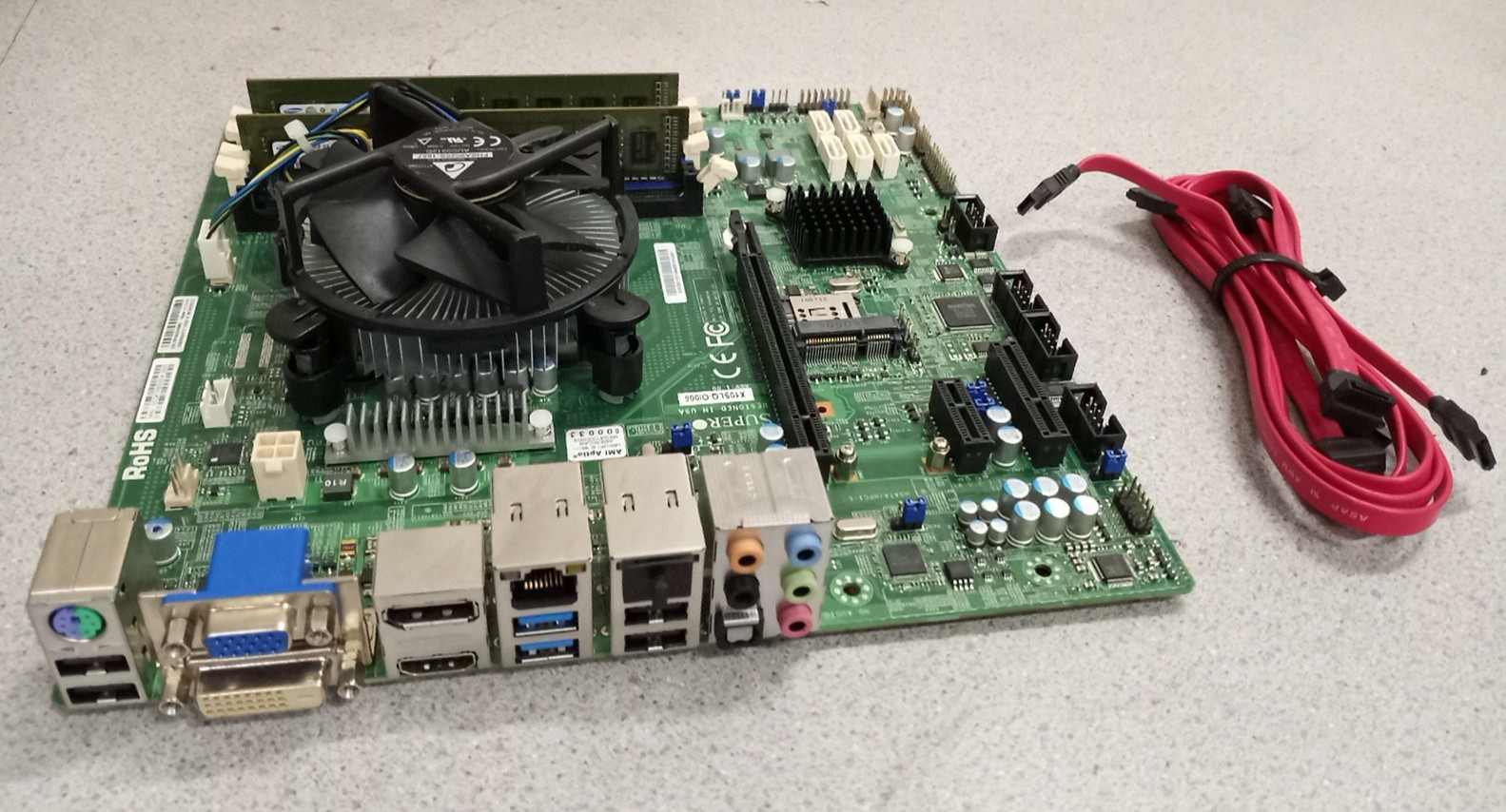 SuperMicro X10SLQ-OI006 Single Channel Server Motherboard+CPU+Ram BIOS is LOCKED
