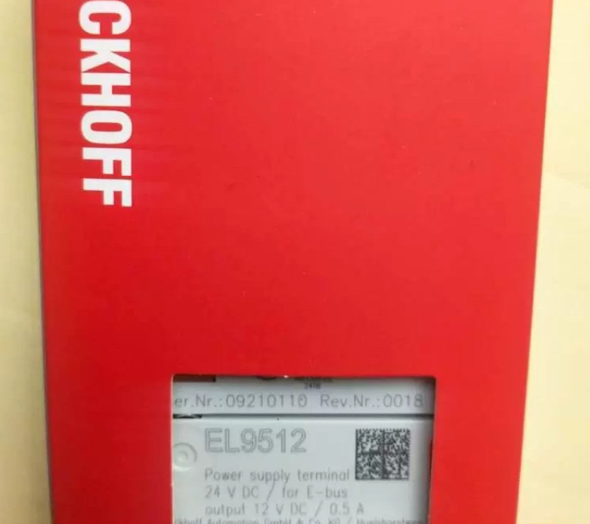 NEW Beckhoff EL9512 Power Supply Terminal 12VDC MFGD