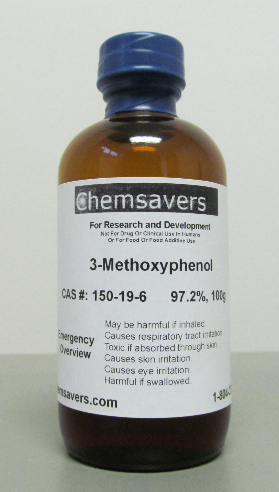 3-Methoxyphenol, 97.2%, Certified, 100g