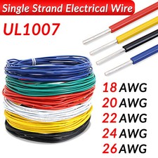 Single Core Single Strand Cable 18AWG~26AWG Electronic Wire Tinned Copper UL1007 picture