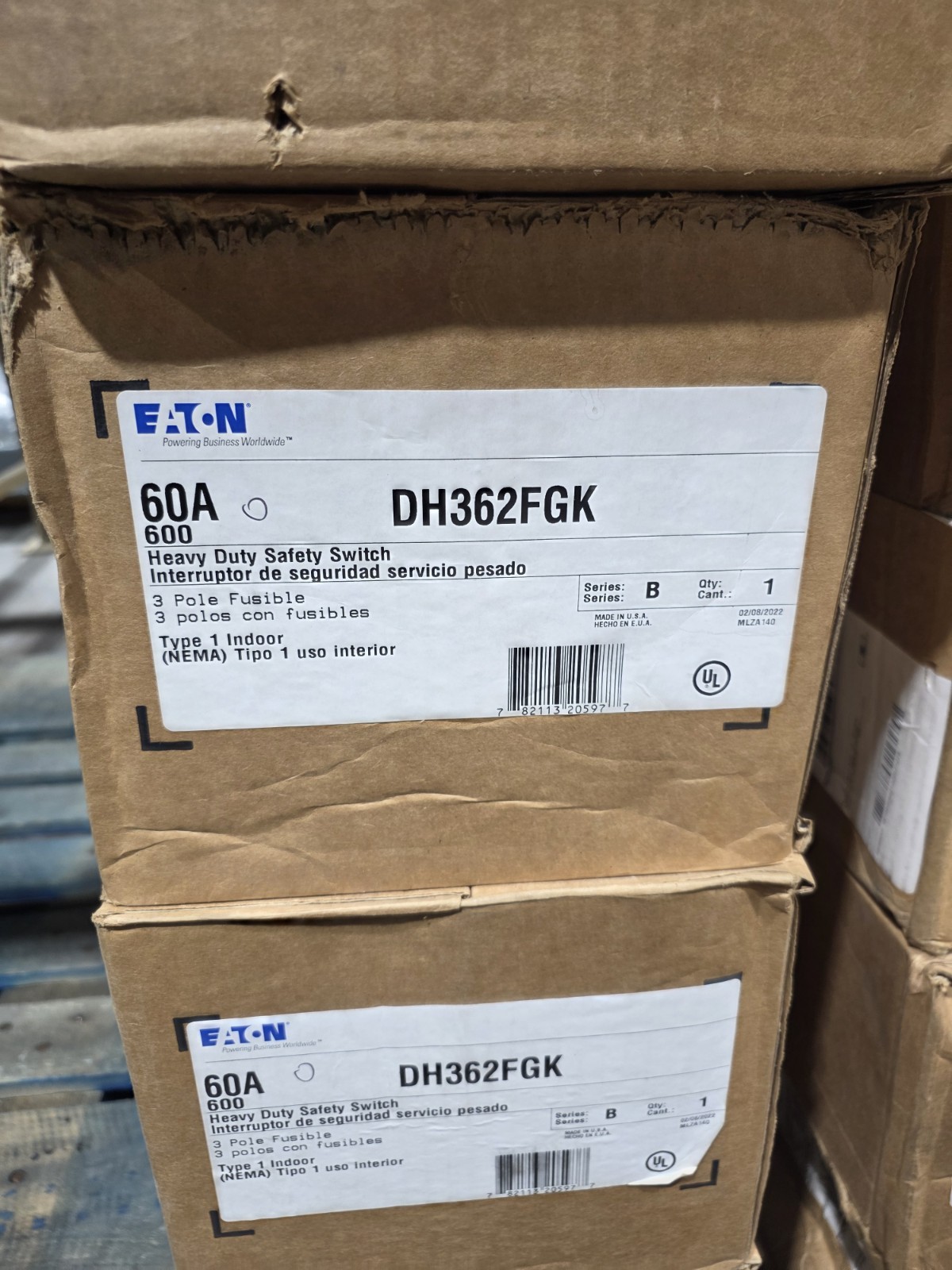 DH362FGK EATON NEW IN BOXES (12 AVAILABLE) 