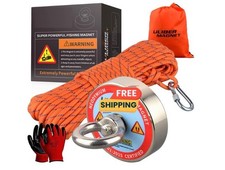Kit pesca con imán 400 lb N52 con cuerda 20 m y guantes antideslizantes picture