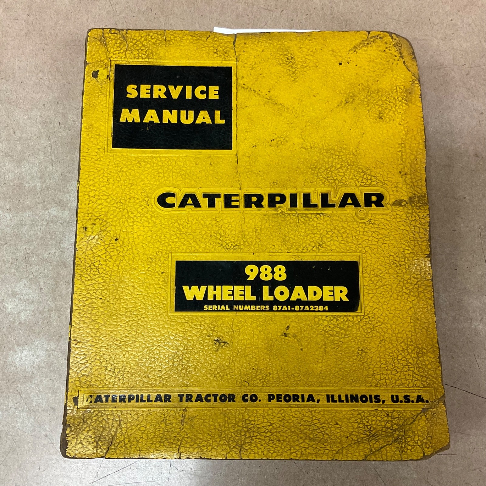 CAT Caterpillar 988 SERVICE SHOP REPAIR MANUAL WHEEL LOADER GUIDE sn 87A1-2384