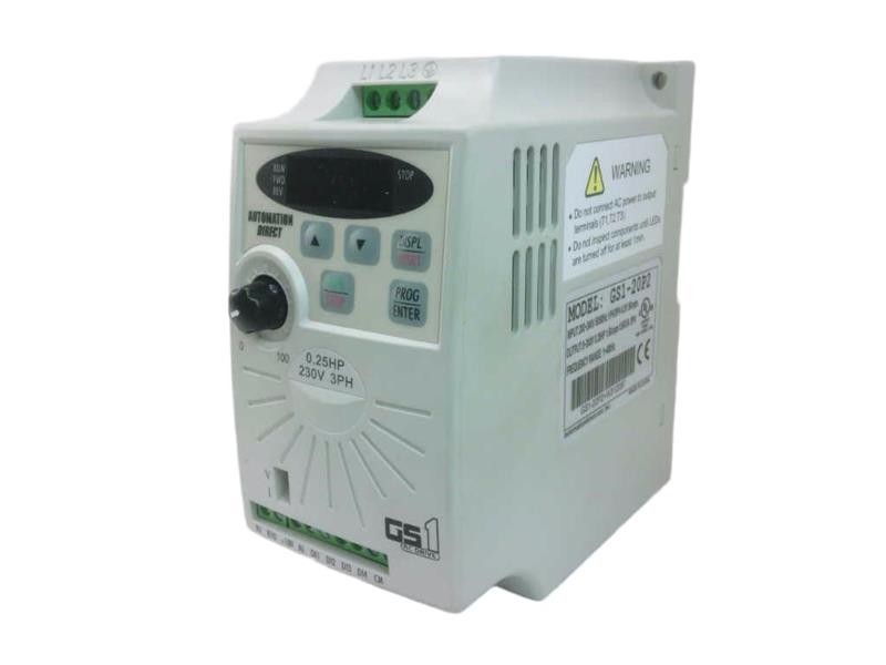 AUTOMATION DIRECT GS1-20P2 / GS120P2 VFD single phase to 3 phase converter drive