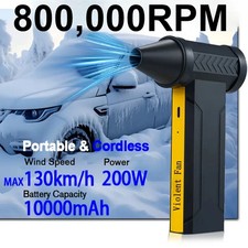 800,000 RPM Turbo Air Blower 10,000mAh Rechargeable High-Speed Dust Cleaner Gift picture
