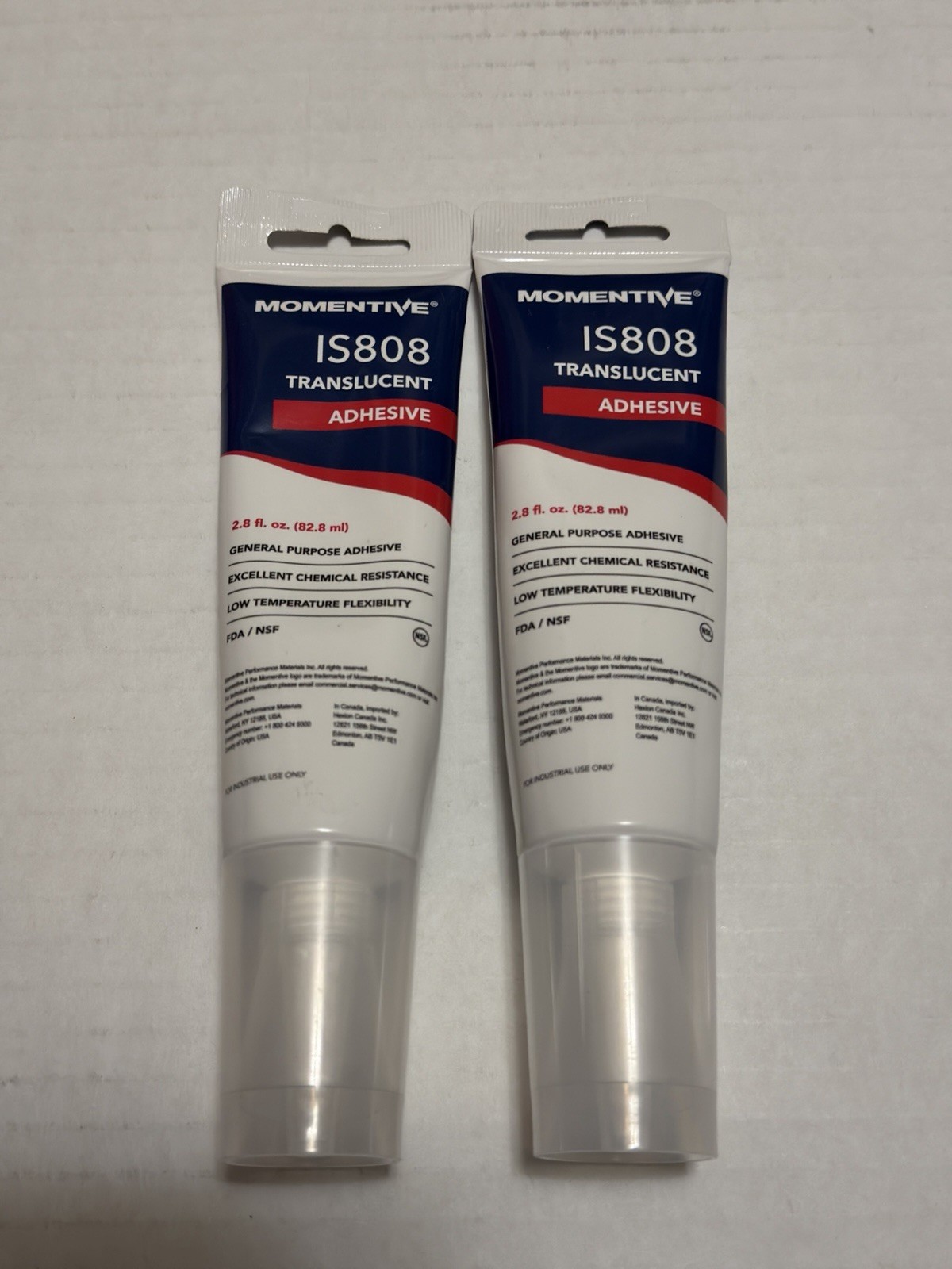 Brand New x2 Tubes Of Momentive IS808 Silicone Adhesive 2.8 fl oz Translucent
