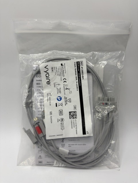 NEW Vyaire 412682-001 ECG Leadwire Set 3-Lead Multi-Link Grabber AHA NEW Vyaire 412682-001 ECG Leadwire Set 3-Lead Multi-Link Grabber AHA