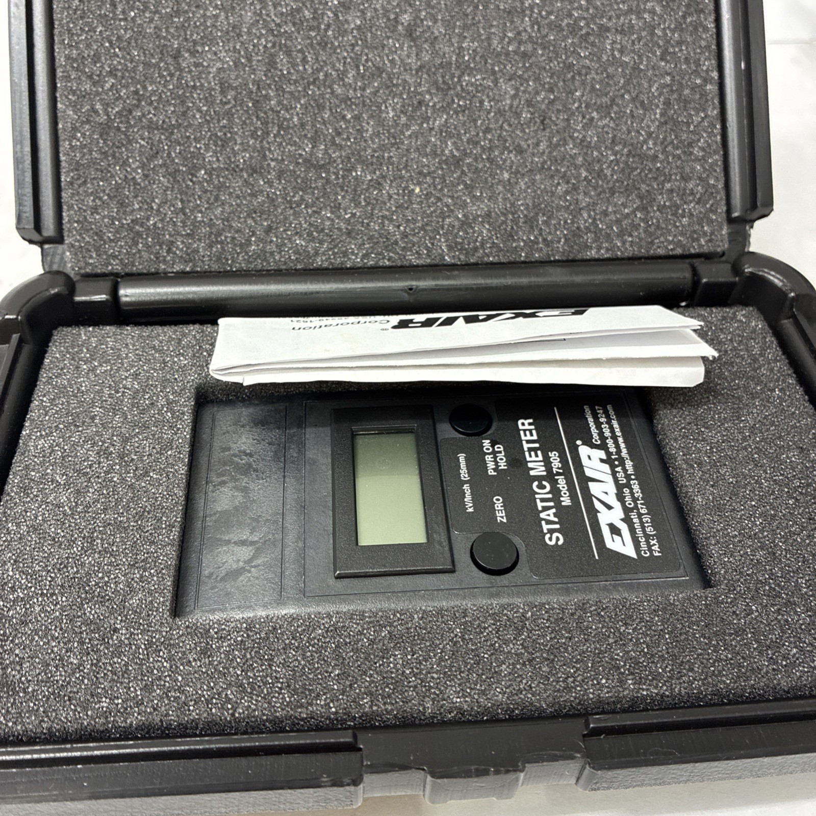 Exair Model 7905CAL 1 Static Meter Exair Model 7905CAL 1 Static Meter