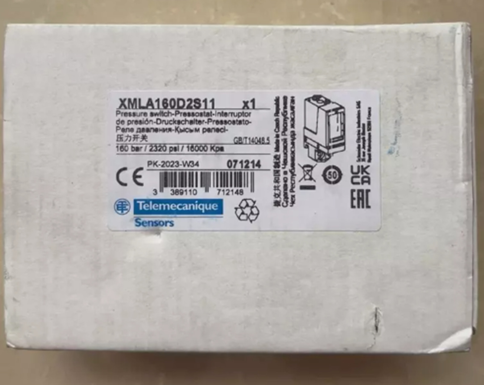 NEW XMLA160D2S11 Telemecanique Schneider Nautilus Pressure Switch NEW XMLA160D2S11 Telemecanique Schneider Nautilus Pressure Switch