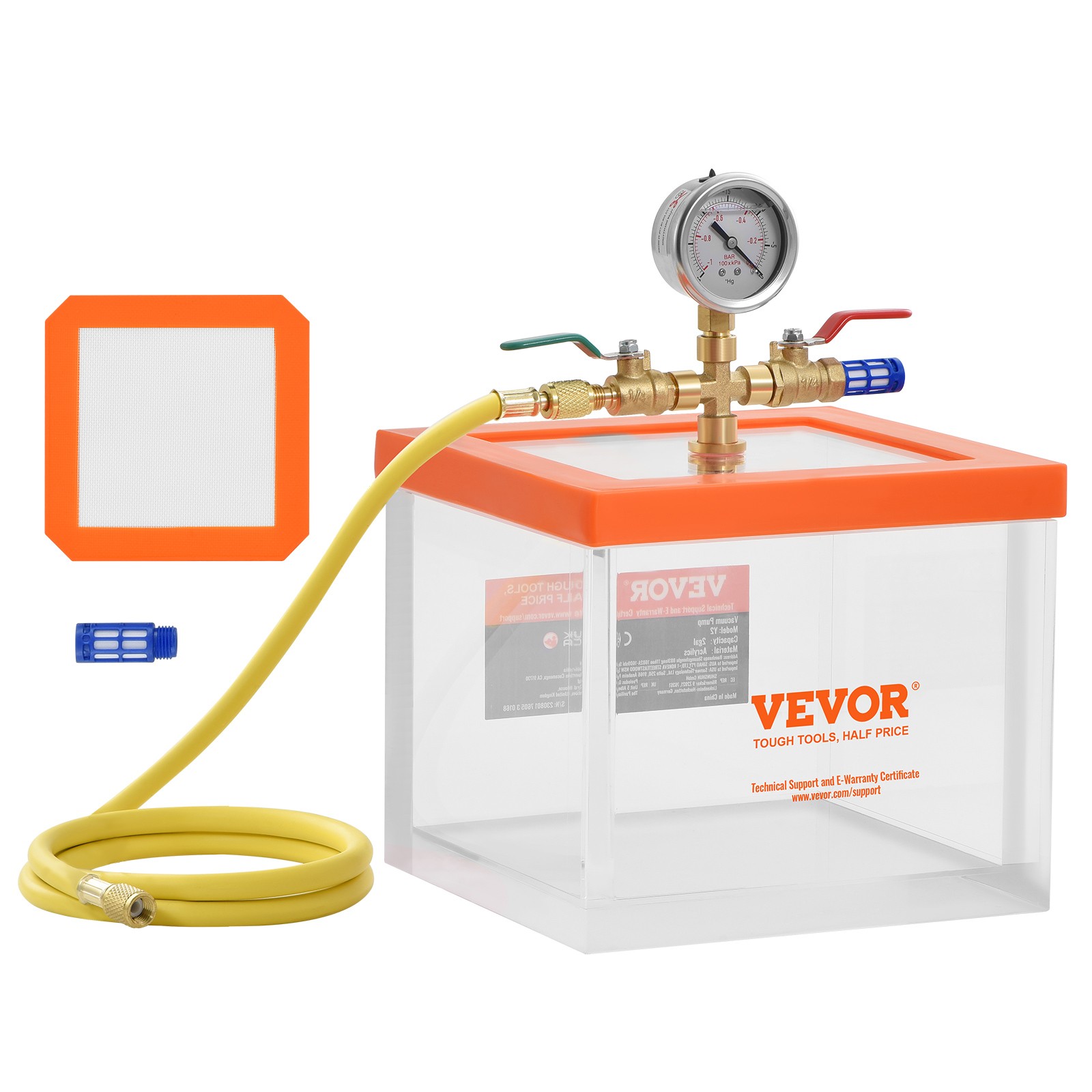 Vacuum Chamber Acrylic Vacuum Degassing Chamber 2 Gal Degassing Silicone