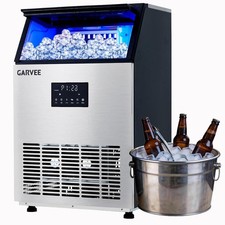 Commercial Ice Maker Freestanding Cabinet Machine 150Lb/24H 40Lbs Storage Bin picture