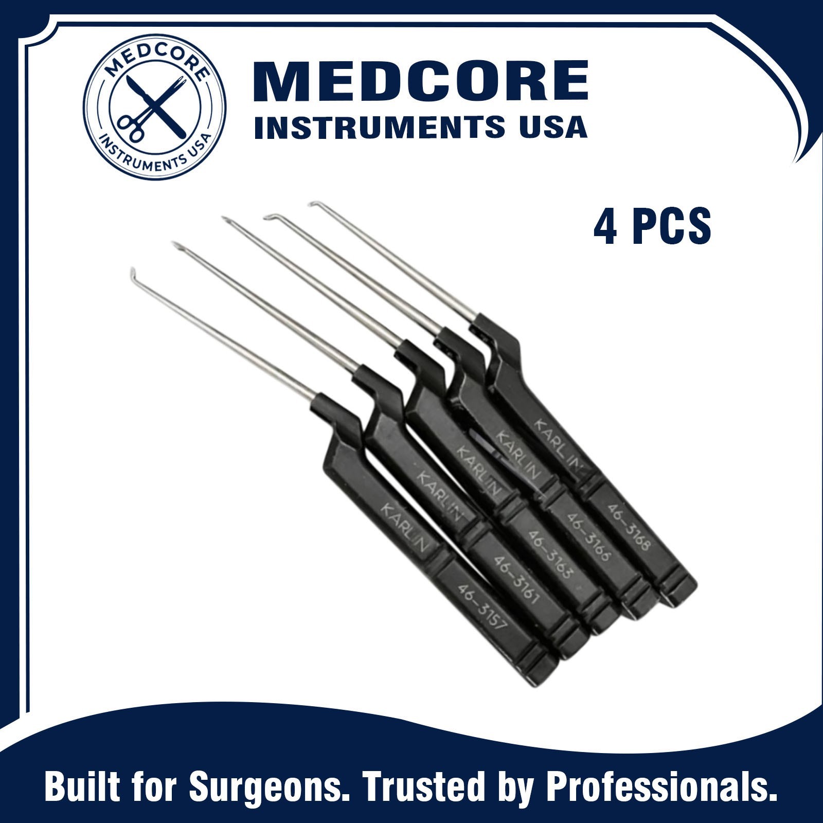 Set Of 5 Symmetry Codman Karlin Cervical Curettes
