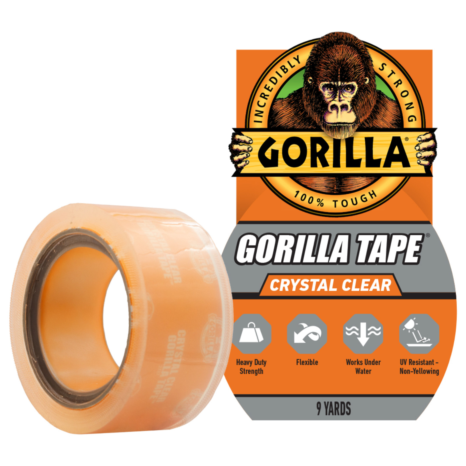 Gorilla Crystal Clear Tape 1.88 in x 27 ft Roll