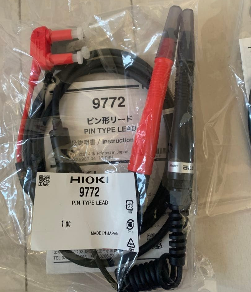 HIOKI 9772 Pin Type Lead for Battery HiTester 3554 3561 Unused Manual Bag