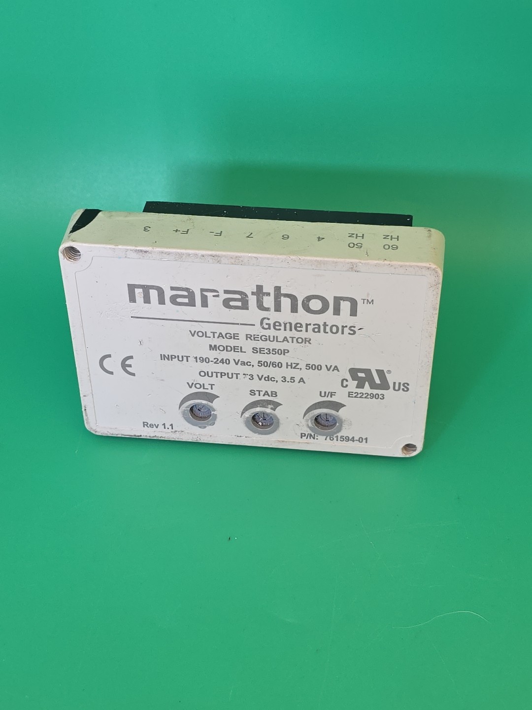 OEM MARATHON SE350P AVR Automatic Voltage Regulator P/N 761594-01 