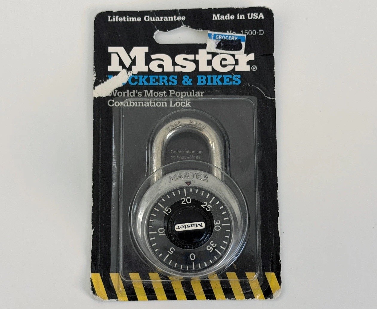 VTG NOS 70s 80s New Old Stock Master Combination Lock 1500D Made in USA Lifetime