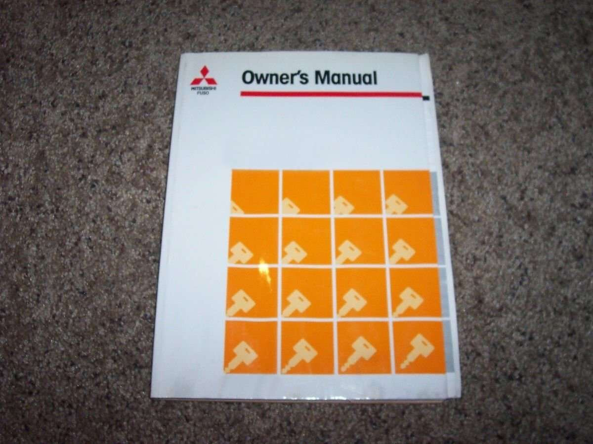 1995 Mitsubishi Fuso FG Truck Owner Operator Manual User Guide