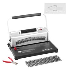 Uimoso Coil Spiral Binding Machine Book Maker Electric w/ 100 Binding Spines picture