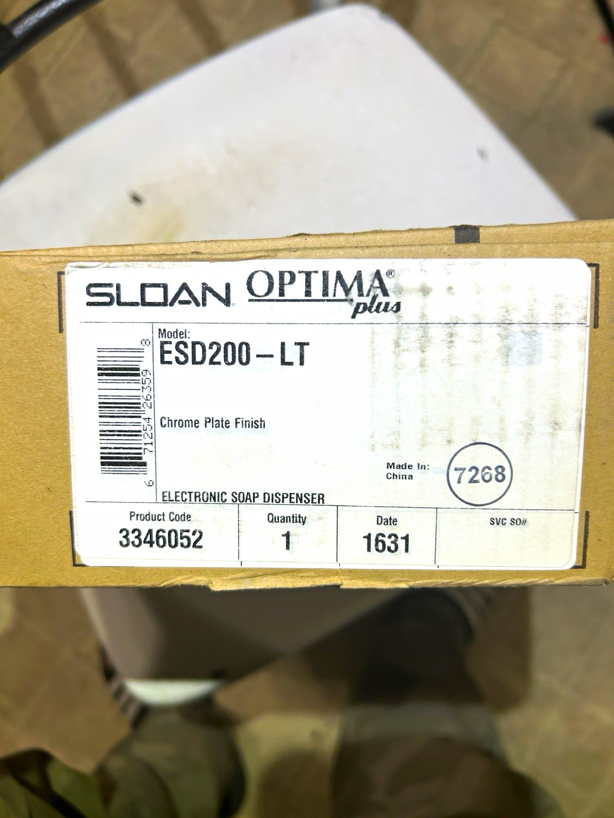 Sloan Optima Plus ESD200-LT Electronic Soap Dispenser, Chrome Plate Finish
