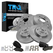 TRQ Front and Rear Brake Pad & Rotor Kit Ceramic picture