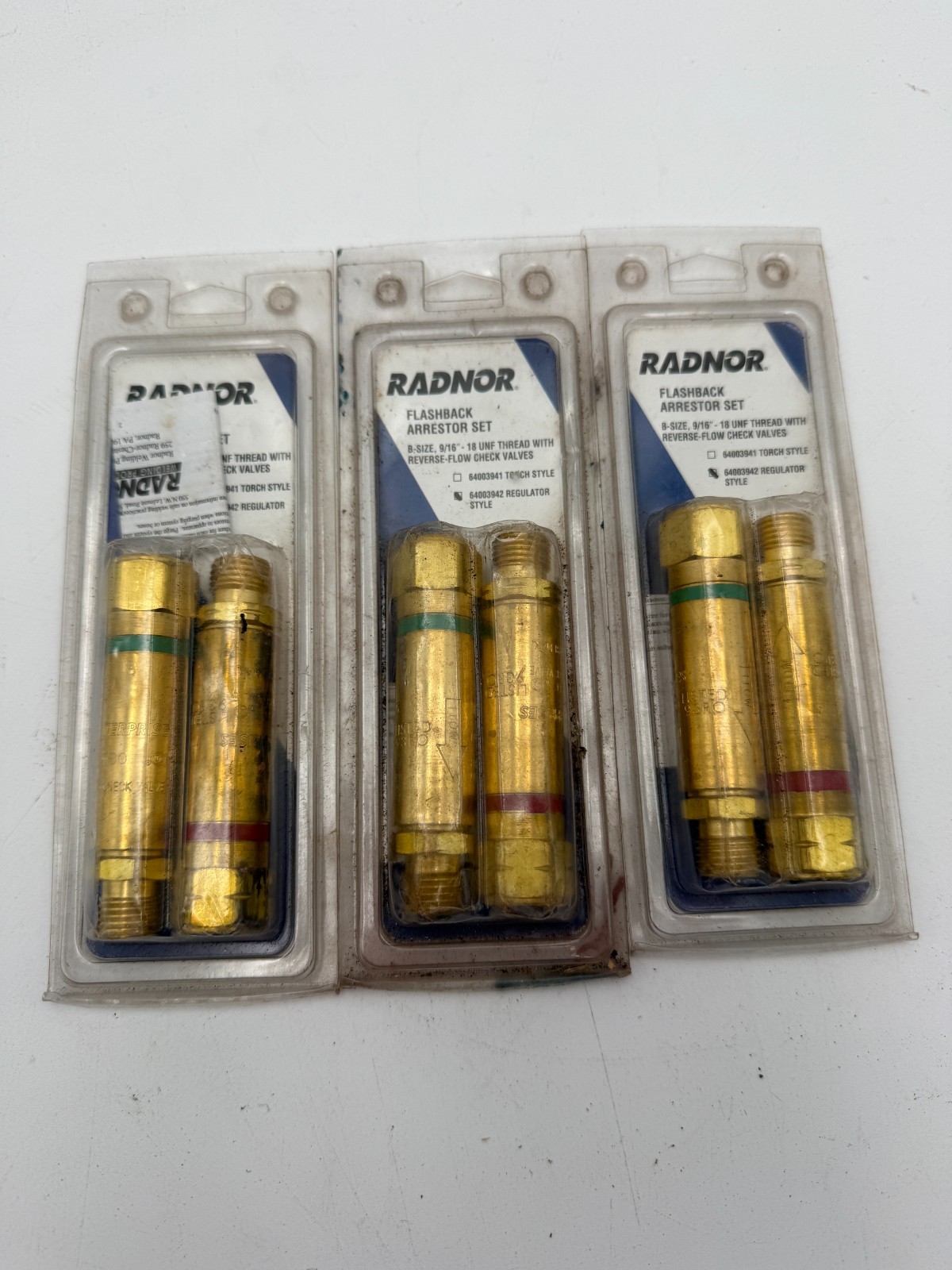3 Radnor flashback arrestor set 64003942