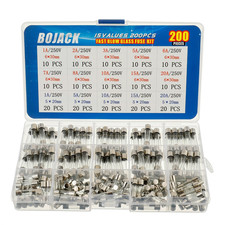 15 Values 200 Pcs Fast-Blow Glass Fuses Assortment Kit 5X20Mm 250V 1 5 picture