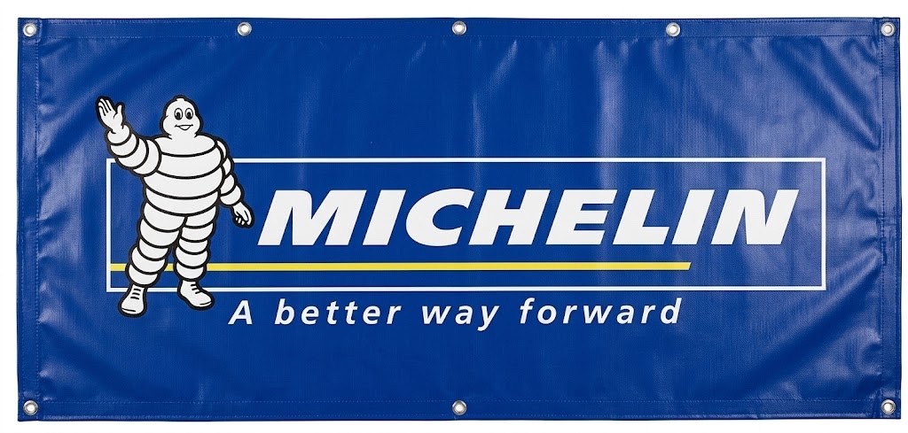 Michelin Vinyl Banner Tire Shop Garage Dealer Automotive Advertising Sign NEW