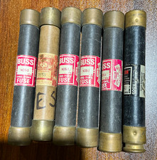 Vintage Bussmann Industrial Cartridge Fuses — Lot of 6 picture