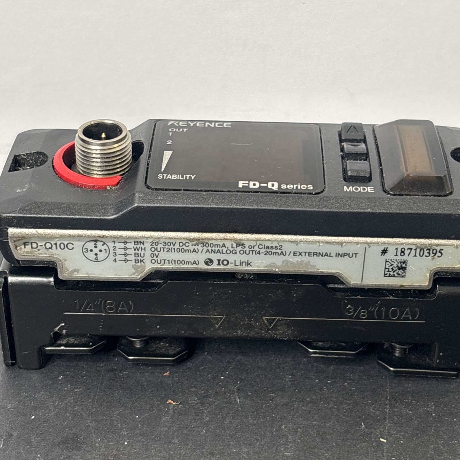KEYENCE FD-Q10C Clamp-On Flow Sensor, Digital SPDT DC Missing Cover