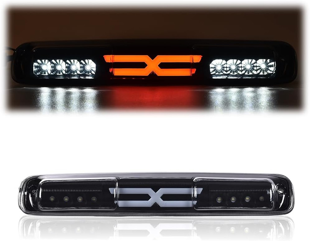 LED 3rd Brake Light Cargo Lamp Silverado Sierra 1999-2007 Smoke Lens Black Base