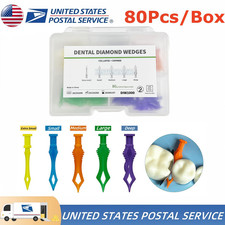 USA Dental Diamond Wedges Marginal Seal Wedge Flexible Collapse Expand 80Pcs picture