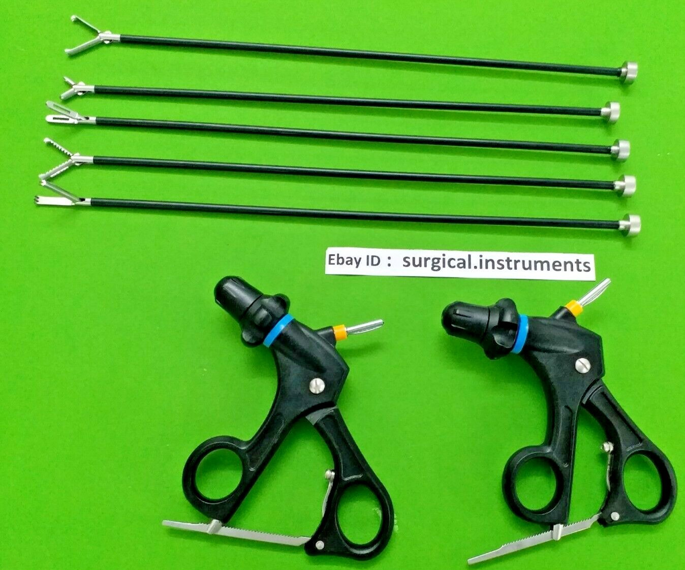 5pc Laparoscopic Toothed/ Biopsy/ Bowel Grasper 5mmx330mm Reusable Instruments