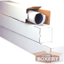 3x3x30 White Corrugated Square Mailing Tubes 25/cs from The Boxery  picture