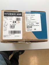 Dupont Tyvek 400 Disposable Lab Coat Tyvek(R) 400 Snaps Closure White 2X free sh picture