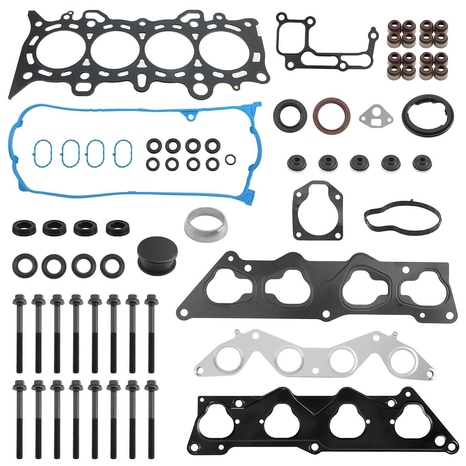 HS26236PT-2 Cylinder Head Gasket Set with Bolts for 1.7L D17A1 L4 Engine, Compat