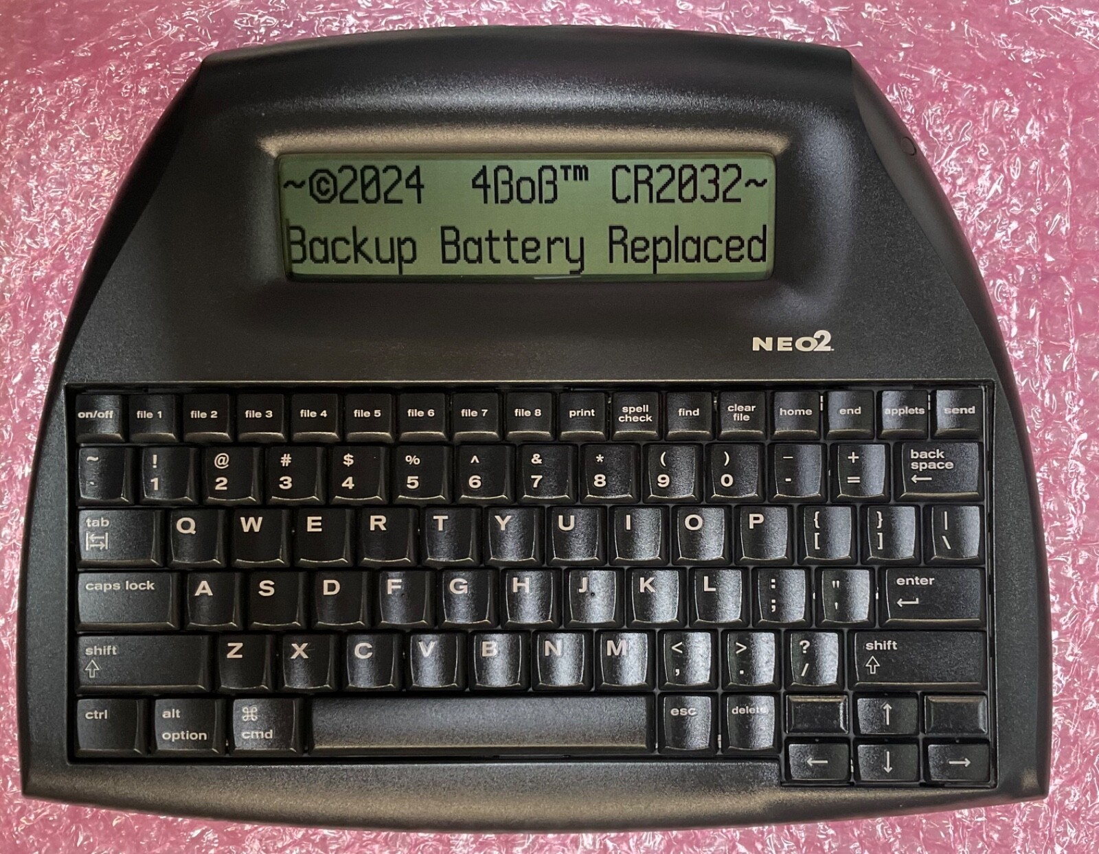 🔧 FREE WARRANTY AlphaSmart NEO2✅CR2032 REPLACED✅Processor BATTERIES/USB Cable